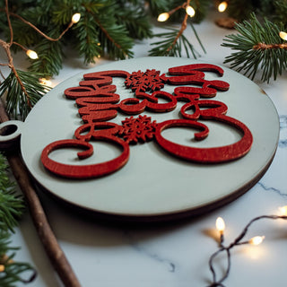 Red and silver christmas tree decorations. 
Silver and red christmas ornaments for hanging. 