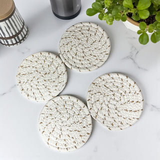 Set of 4 braided coasters fall colors gift bundle neutral
Four piece braided rope coaster set fall gift neutral
Braided rope coaster collection fall colors gift set neutral