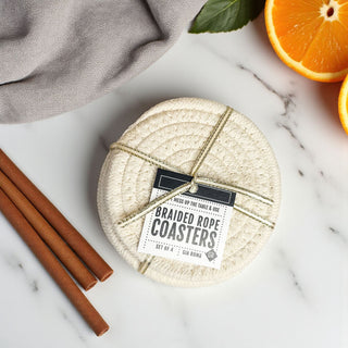 Seasonal shopping braided rope coasters fall gift bundle
fall kitchen decor braided rope coasters neutral tones
Thanksgiving table decor coaster set handmade and rustic