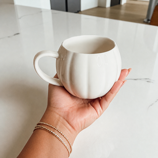 Ribbed Ceramic Design on Fall Pumpkin Coffee Cup
Quality Crafted Pumpkin Shaped Mug by Gia Roma
Durable Ceramic Pumpkin Mug for Hot Beverages
Two-Tone Fall Pumpkin Mug Collection