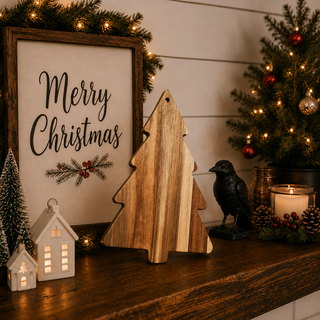 Holiday gift for charcuterie lovers and home entertainers
Wooden Christmas cutting board gift for a home cook
Christmas kitchen gift made from natural acacia wood
Tree-shaped serving board gift for holiday hosts
Christmas housewarming gift wooden charcuterie platter
Festive acacia wood board for Christmas gift giving
Christmas tree cheese board gift for women who love entertaining
Holiday wooden serving platter for hostess gift baskets