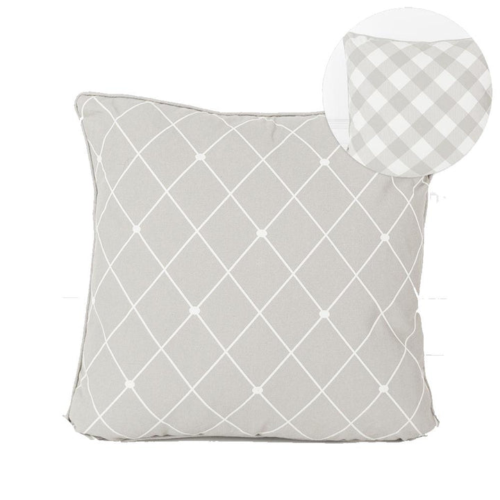 Gray Plaid PIllow, Cirss Cross Pillow Decor, Canvas Pillows Doublesided