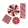 Holiday Plates - Glass Candy Cane Designed Plates