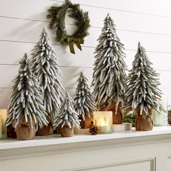 Snow Covered Christmas Trees for tabletops
