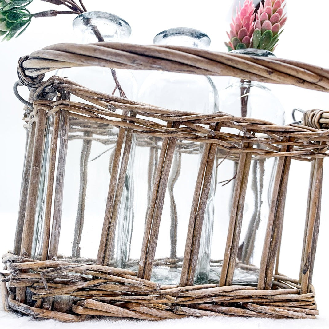 Willow Wrapped Vases
