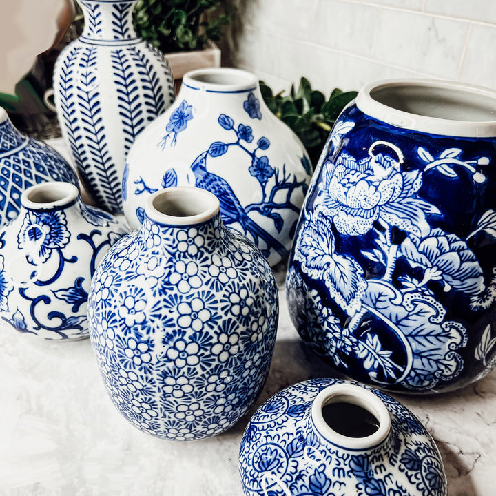 Blue Porcelain Vases Oversized, Vase Decoratings for Home