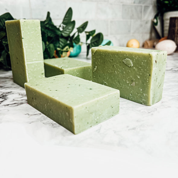 Green Apple Handmade Soap Bars all natural Skin Care, Vinegar Skincare