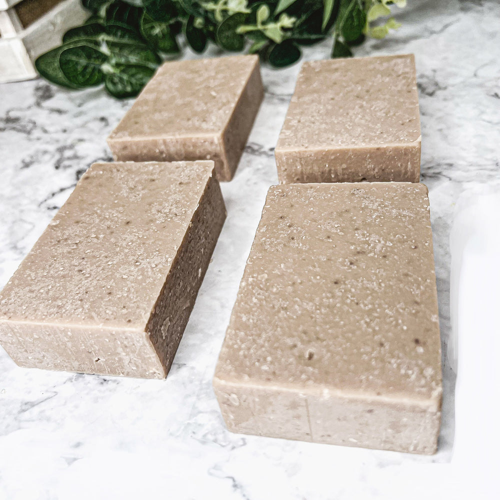 Unisex Scrub Soaps, Sandalwood and Floral Handmade Soaps for the body