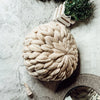 Beige Chunky Knit Pillow Rounds