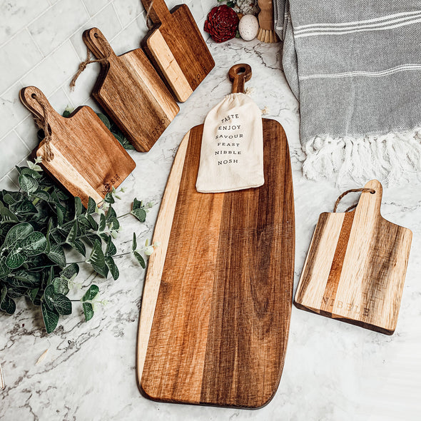 Long Serving Boards With Handle Wood