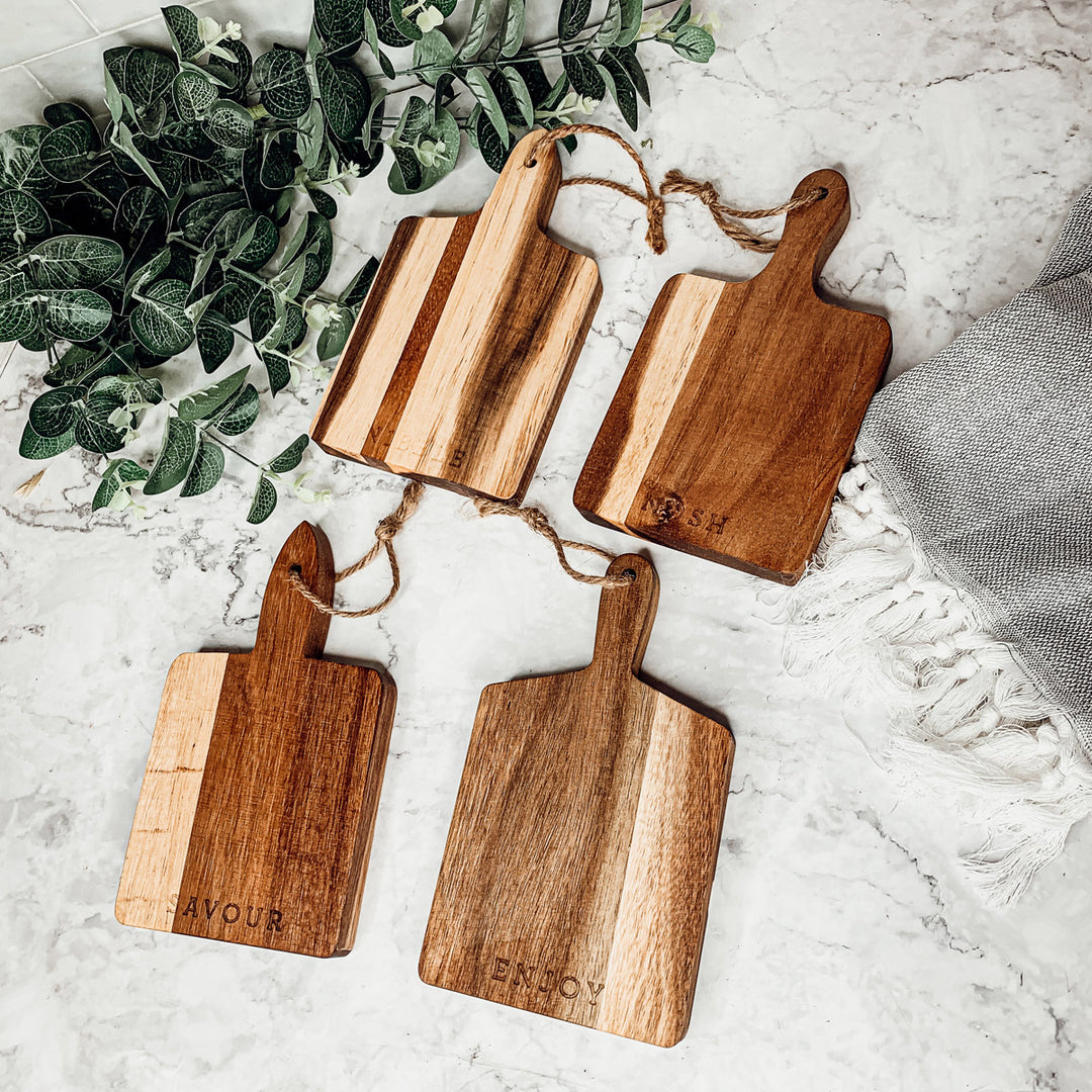 Handmade Wooden Appetizer Boards With Handles