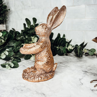 Gold Bunny Figurine Handmade