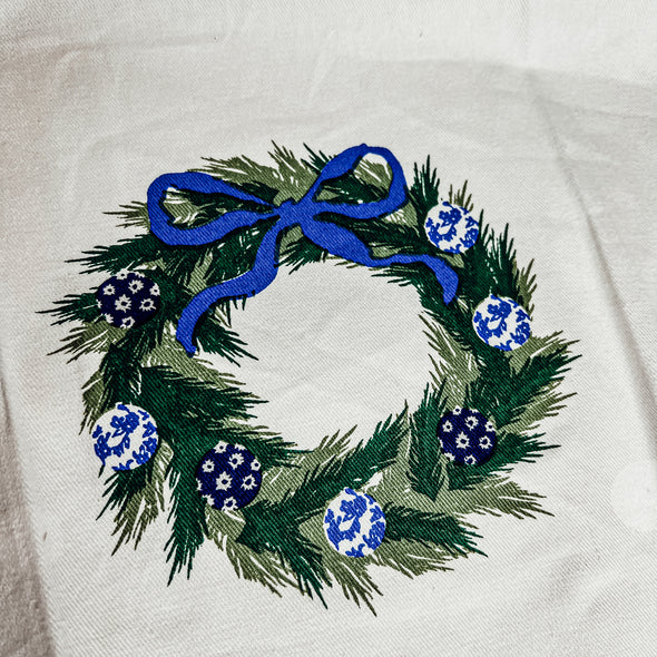 Blue Christmas Decorations, Handmade Towels