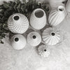 White Ceramic Vase Artist Handmade, Textured Vase Set
