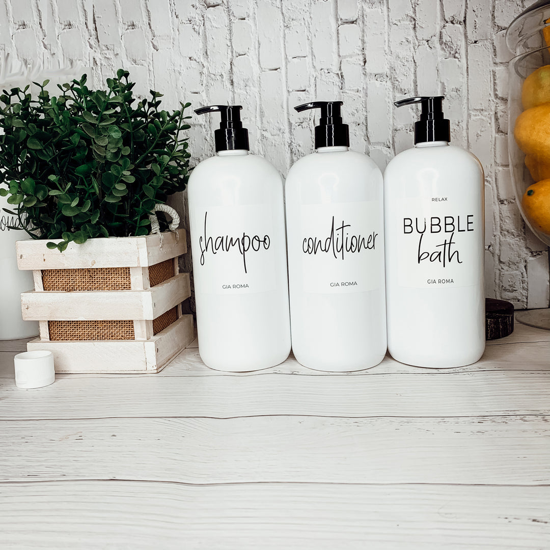 Refill Shampoo and Conditioner Bottles