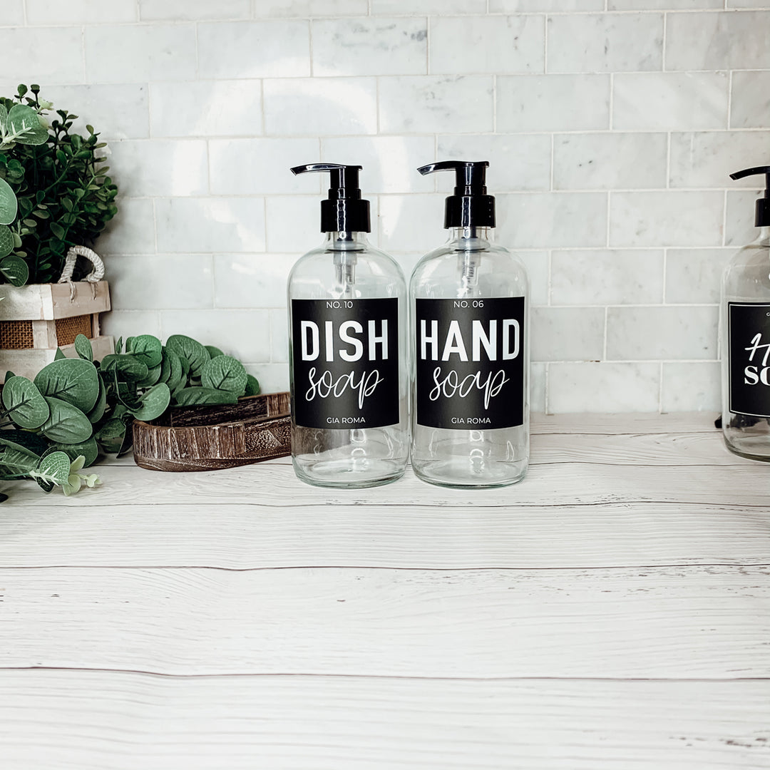 Dish and Hand Soap Bottle Set