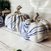Hand Painted Pumpkins Blue and White