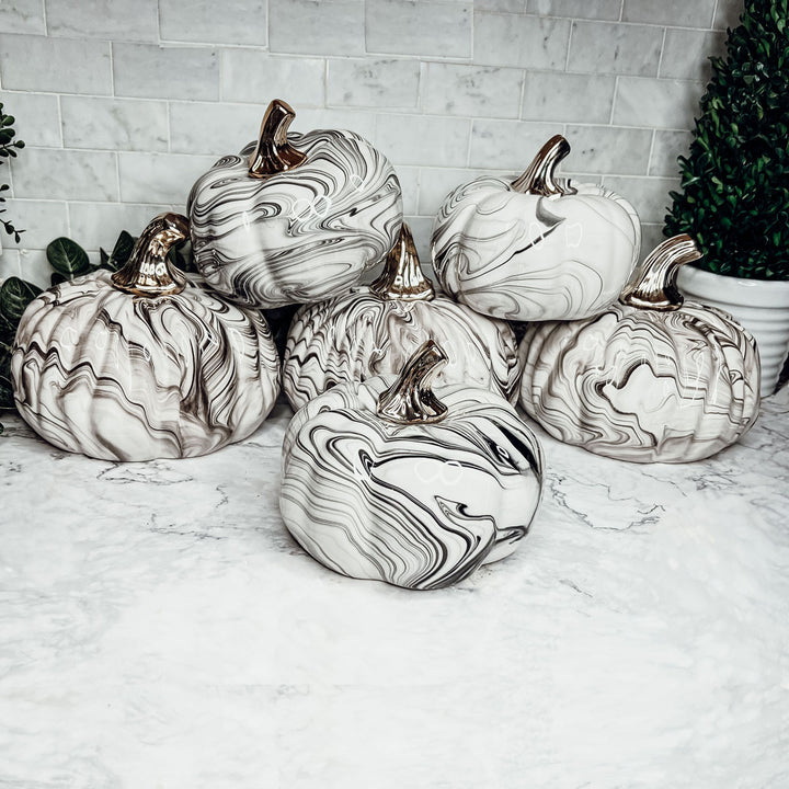 Black and White Pumpkin Decorations for Home