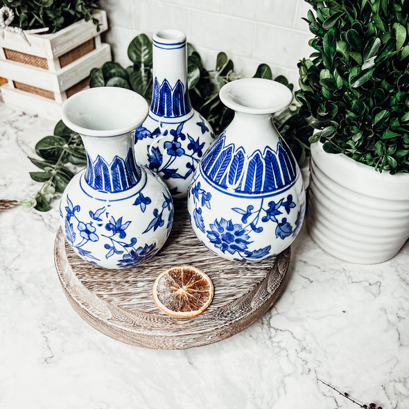 Table Vases Centerpieces Blue White