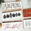 USA made Fall Signs for Shelf Styling