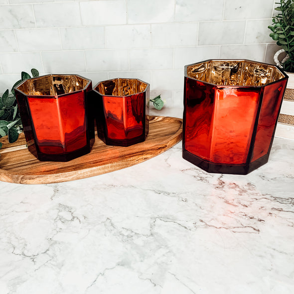 Red Candle Holders