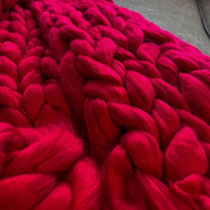 Red Chunky Knit Med