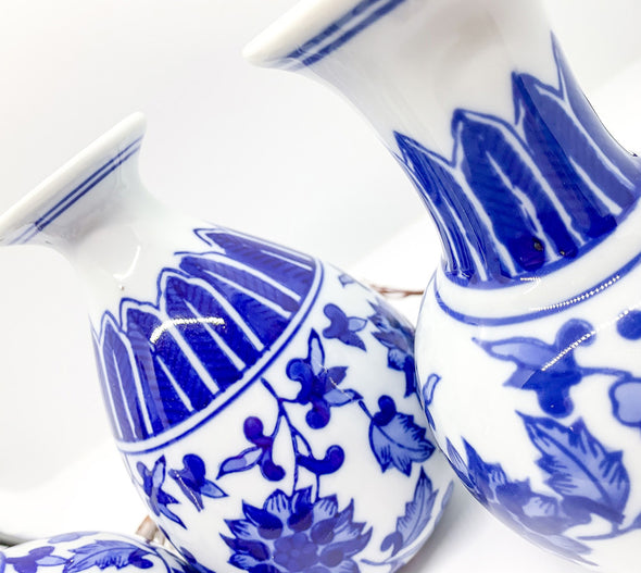 Blue Willow China Vases