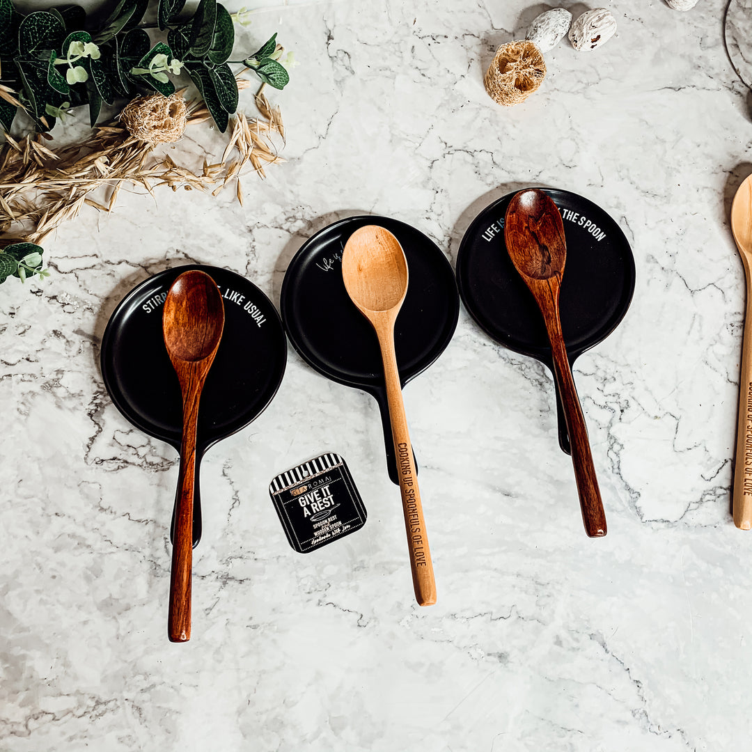 Black Pan Spoon Rest Sets, Funny Kitchen Gifts