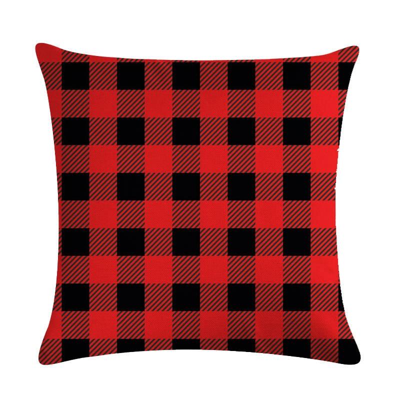 Red Flannel Throw Pillow Case, Red Gingham Pillow Cover, Flannel Home Decor