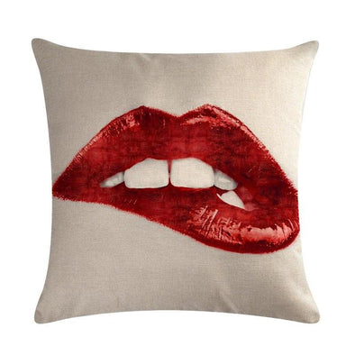 Red Lip Throw Pillow Case, Red Lip Home Decor, Classic Lip Decor, Red Lip Pillows, Lip Pillow Cases, Sexy Romantic Pillows