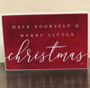 Red Wooden Christmas Sign Quotes