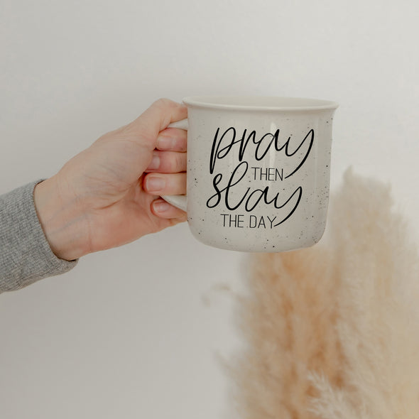 Pray and Slay Gifts, Pray and Slay Quote Gifts Modern Coffee Mugs