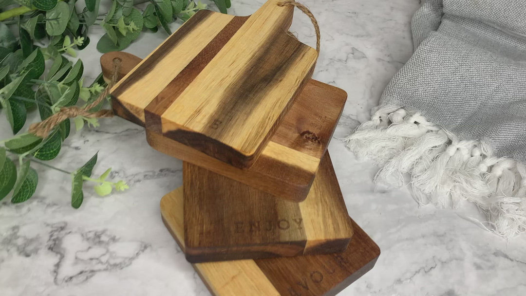 Charcuterie Boards with Handles and String