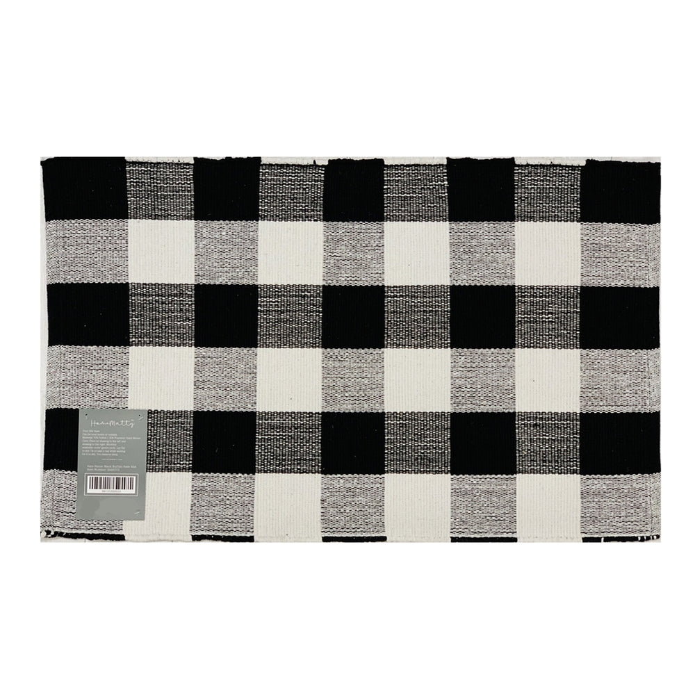 Black and White Buffalo Check Door Mats For Outside