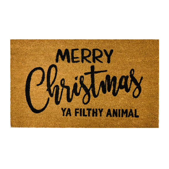 Merry Christmas Ya Filthy Animal Doormat Entryway Decor