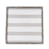 Oversized Handmade Striped Wooden Tray, Decorative Trays With Stripes