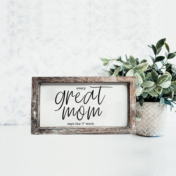 Rustic wooden signs for moms
