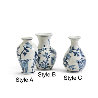Crackle Blue Ivory Vases