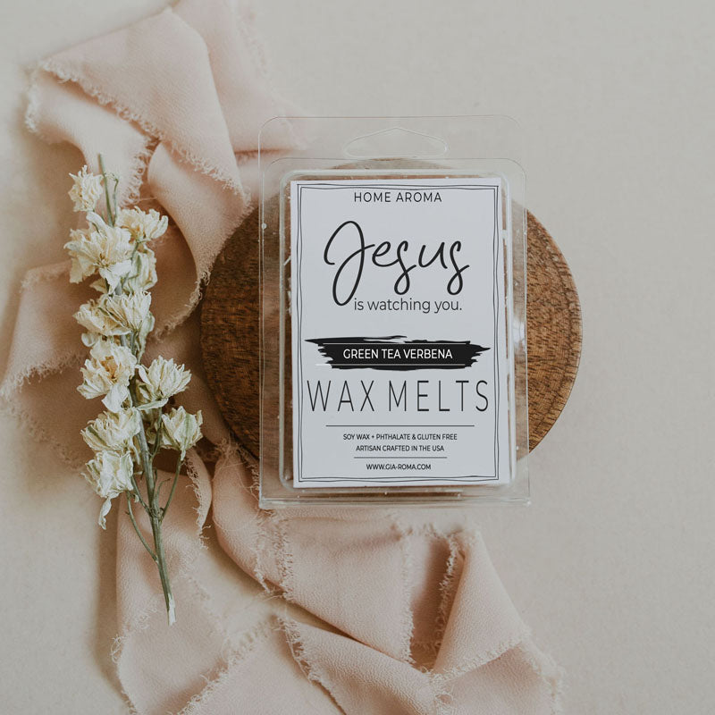 Jesus is watching you funny religious gift, soy wax melts for house