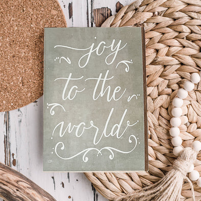 Joy to the world sign wooden