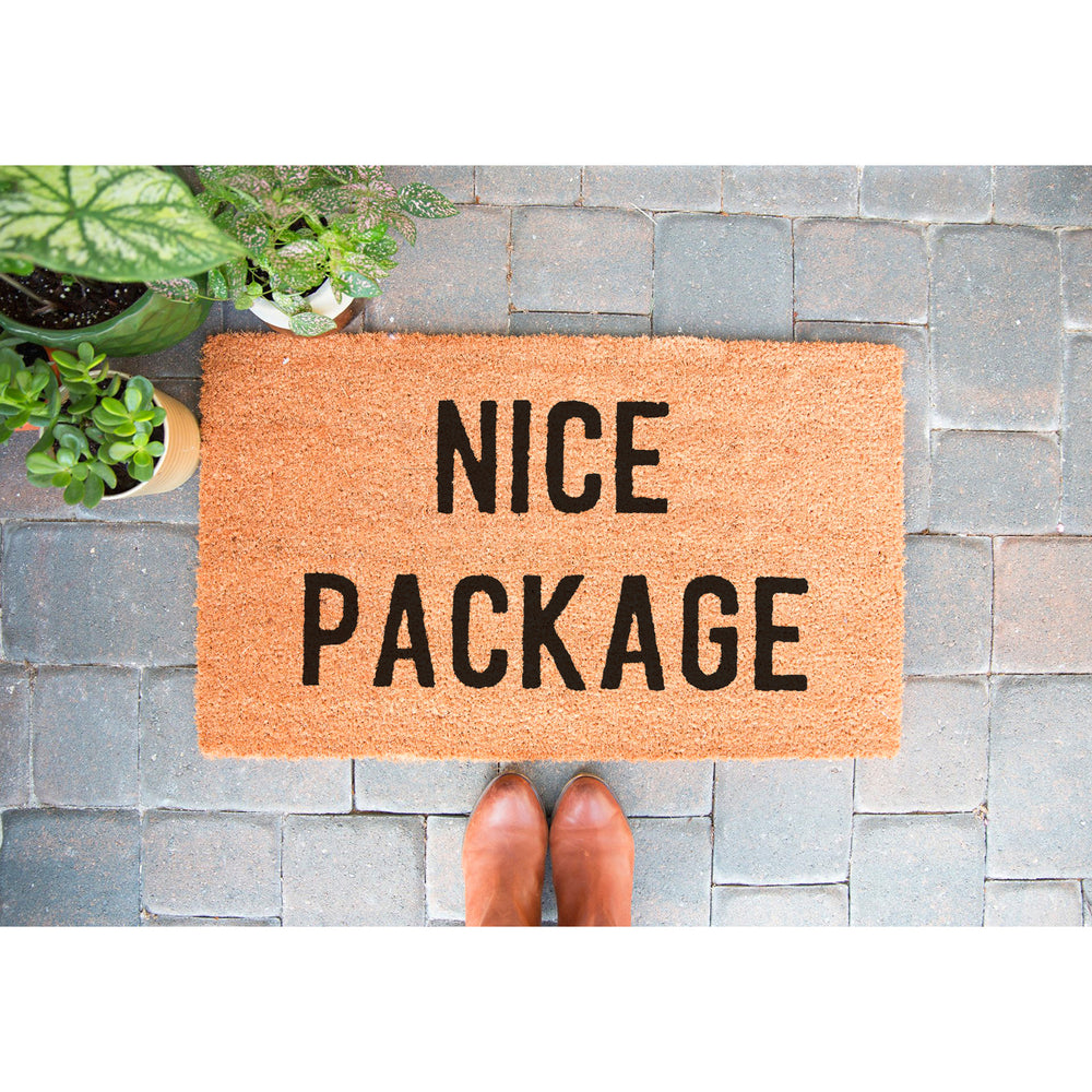 Funny welcome mats, nice package