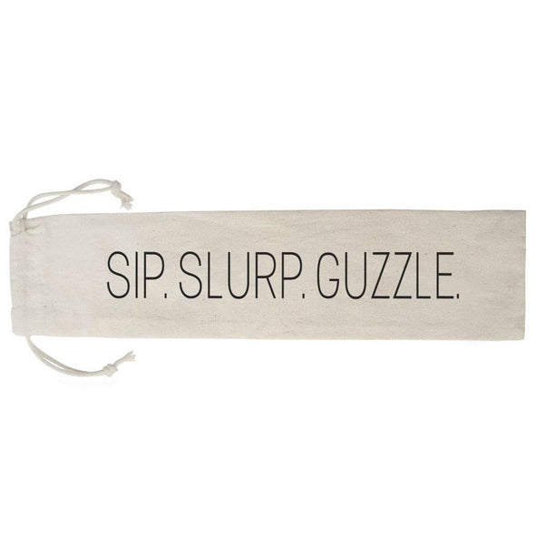 Metal Straw Sets With Quotes, Sip Slurp Guzzle Straw Set - Rae Dunn Inspired Quote Decor